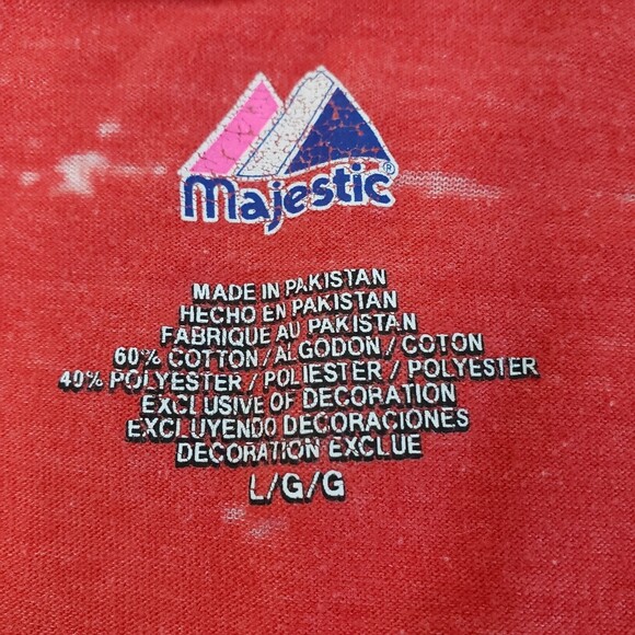 Ladies Cardinals T-Shirt, Red, Size Large, Cap Sleeves - Picture 4 of 7